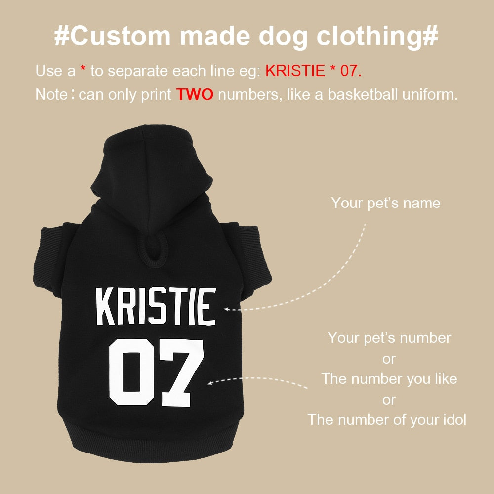 XS 6XL Personalized Dog Pet Clothes Winter French Bulldog