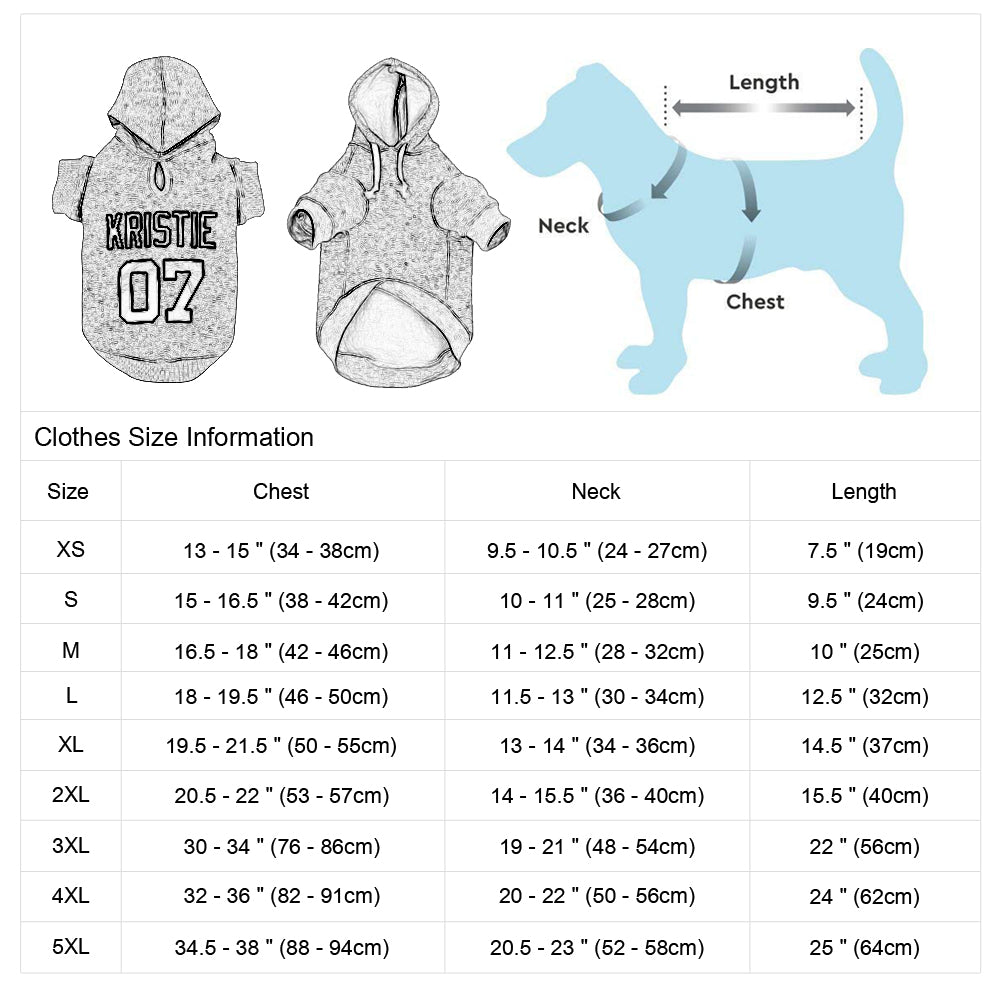 XS 6XL Personalized Dog Pet Clothes Winter French Bulldog